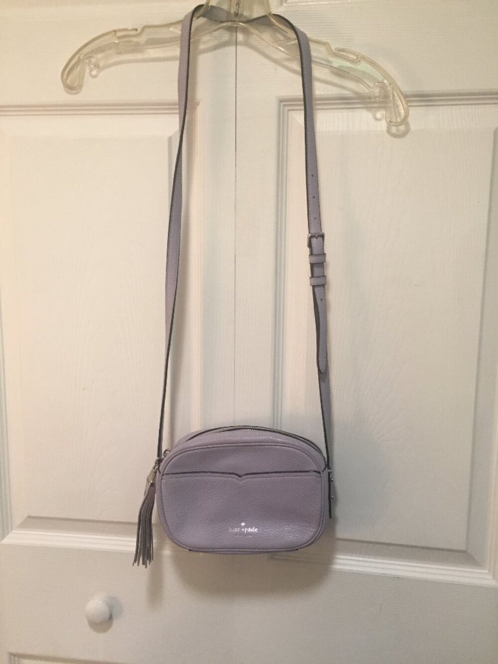 Kate Spade Kourtney Pebbled Leather Camera Bag Crossbody Bag in Frozen Lilac/ La